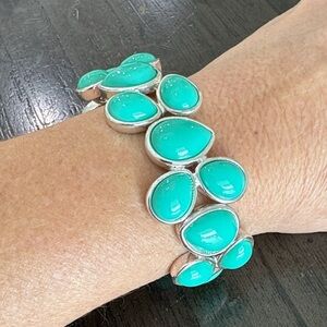 Napier Silver Bracelet with Turquoise Accents